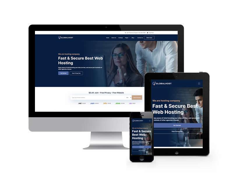 虛擬主機類網站HTML靜態模板